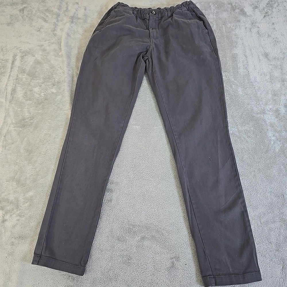 Cove Pants Mens 28 Gray Elastic Waist Casual Chino Normcore Classicore Casual